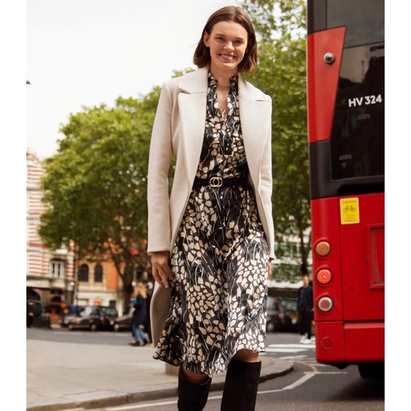 ROBERT ALLAN for H&M Satin Midi Dress in grey, pink, black - Picture 3 of 13